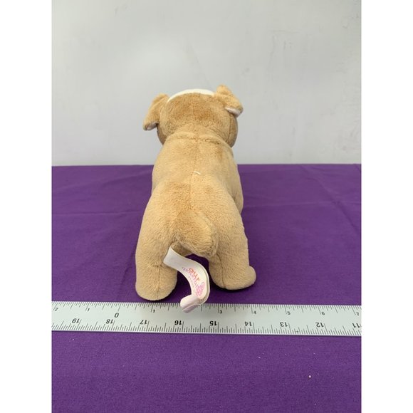 Our Generation Bulldog Cream White 7 Inch Plush Stuffed Animal with Plastic Eyes - Picture 4 of 11